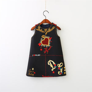 embroidery Flower vest dress