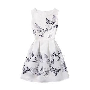 Butterfly Floral Print Princess Dress