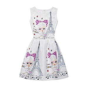 Butterfly Floral Print Princess Dress