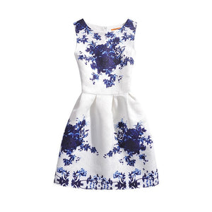 Butterfly Floral Print Princess Dress