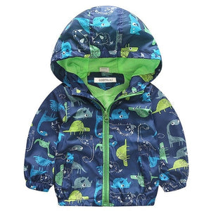 Spring Autumn Dinosaur Windbreaker Jacket