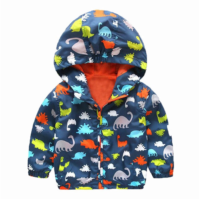 Spring Autumn Dinosaur Windbreaker Jacket