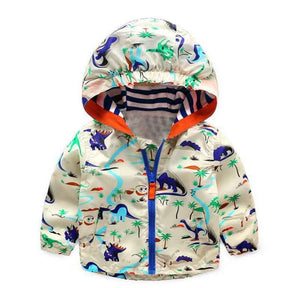 Spring Autumn Dinosaur Windbreaker Jacket