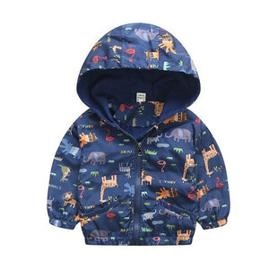 Spring Autumn Dinosaur Windbreaker Jacket