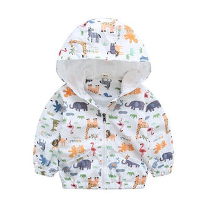 Spring Autumn Dinosaur Windbreaker Jacket