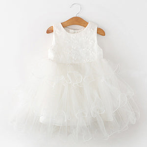 Solid Sleeveless Tutu Dress