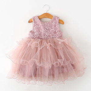 Solid Sleeveless Tutu Dress